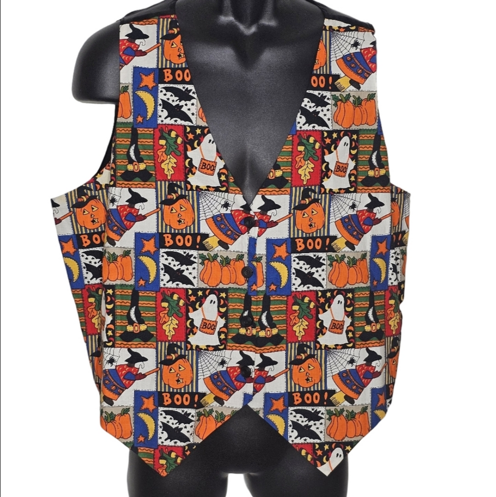 Basic Editions Festive Halloween Vest. Plus Size X